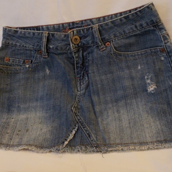💋American Eagle Outfitters Sz2 JEAN MINI - Picture 2 of 8
